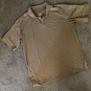 Men's Short-Sleeve Polo in Light Brown - Classic Casual Polo
